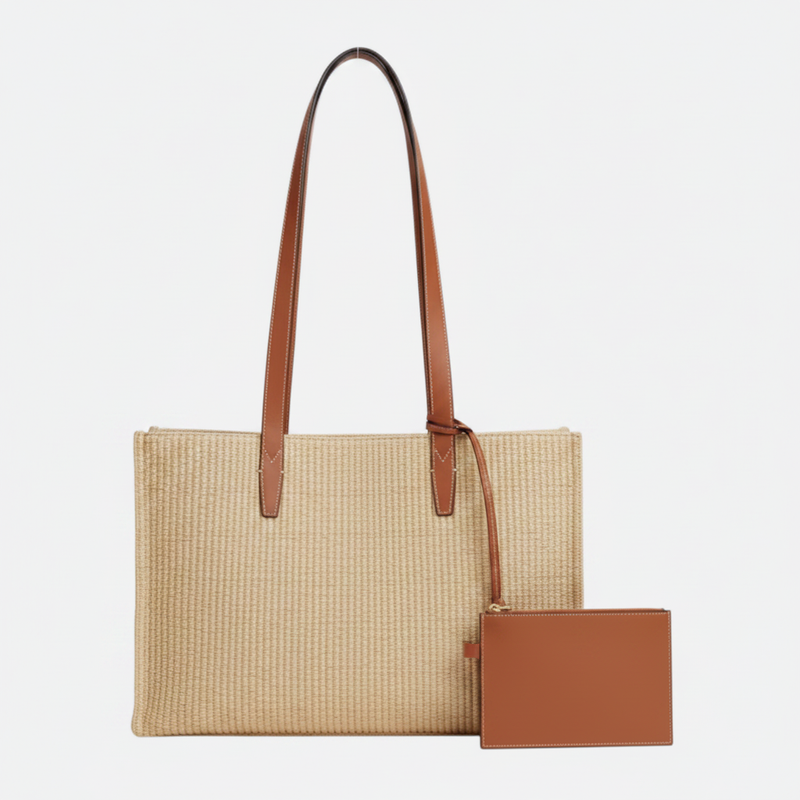 Woven Raffia Basket Bag