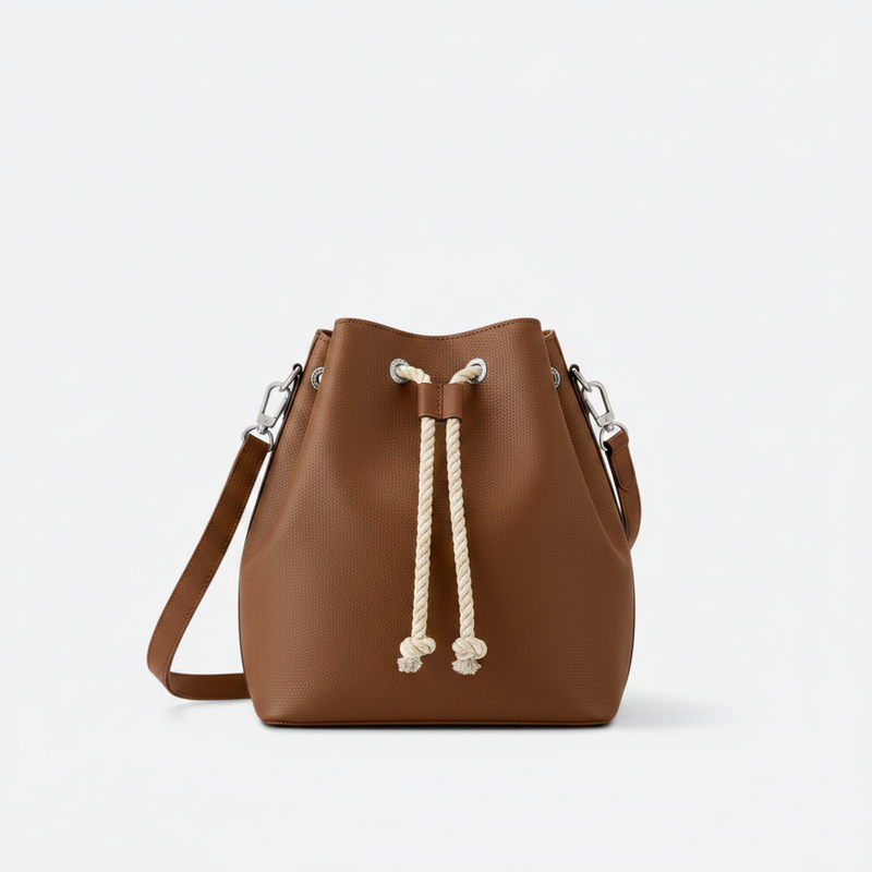 Monogrammed Leather Shoulder Bag