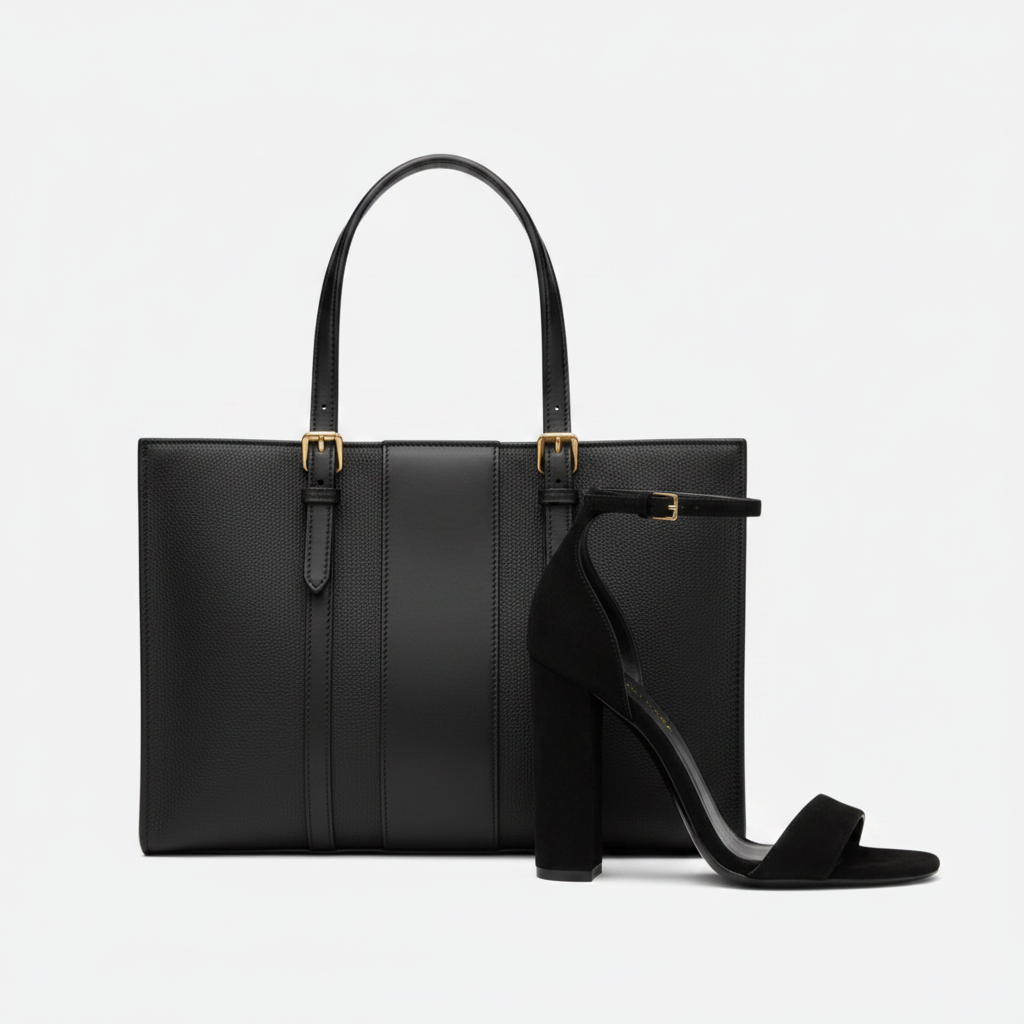 Designer Clutch & Heeled Sandal Set