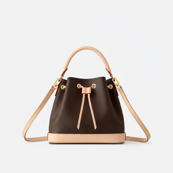 Structured Leather Top Handle Bag