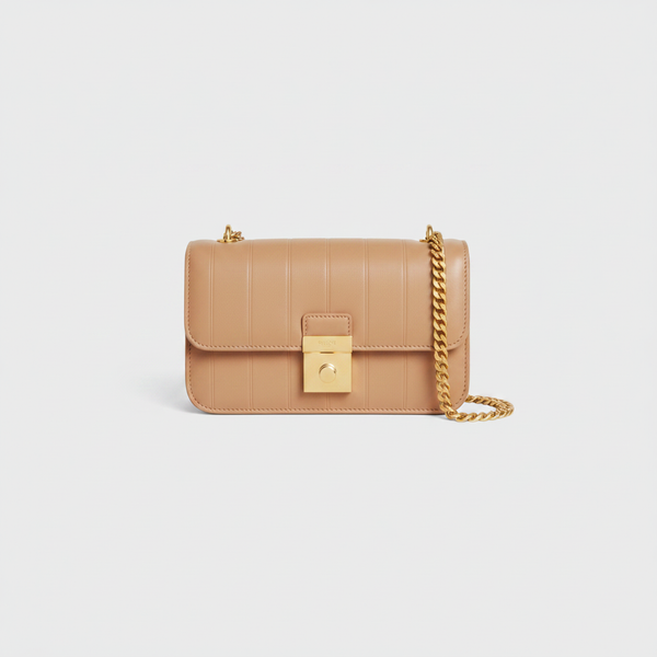 Raffia Shoulder Bag with Chain
