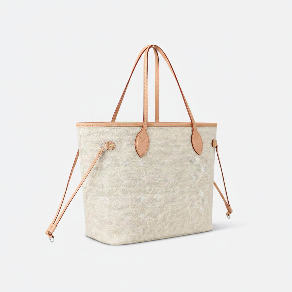 Monogrammed Leather Tote Bag
