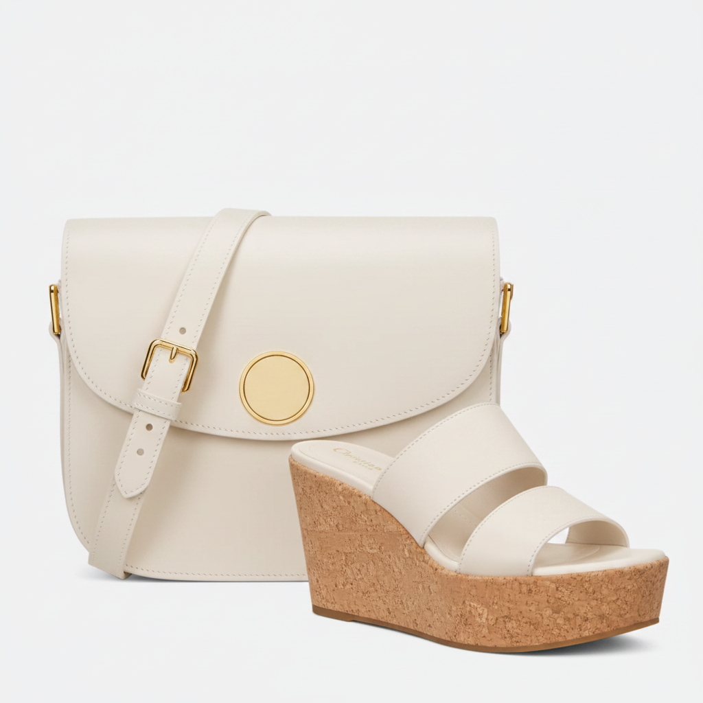 Medium Hobo Bag and Block Heel Slide Set