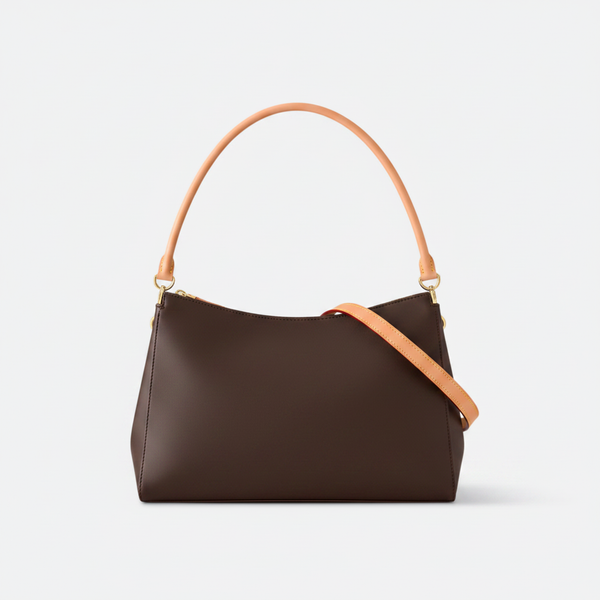 Monogrammed Leather Shoulder Bag